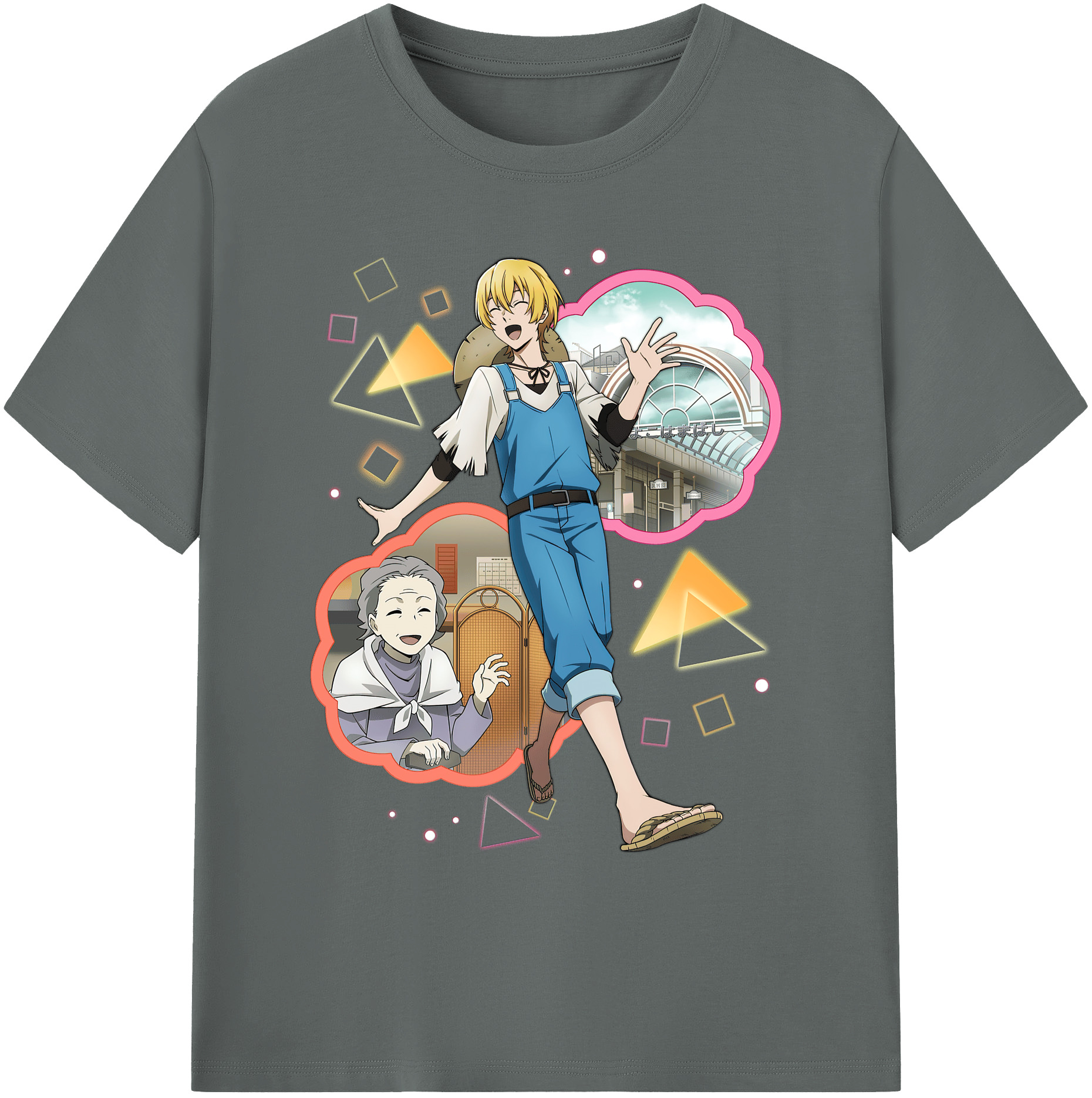 （画像用） 文豪ストレイドッグス Bungo Stray Dogs 綿100％ メンズ半袖Tシャツ｜肌触りやわらか＆通気性